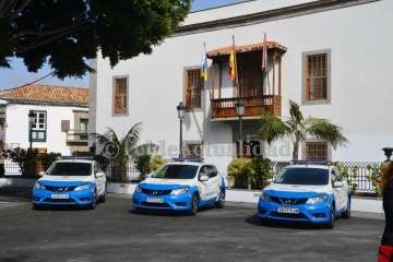 Presentación de los nuevos vehículos de la Policía Local de Telde (Foto TA)